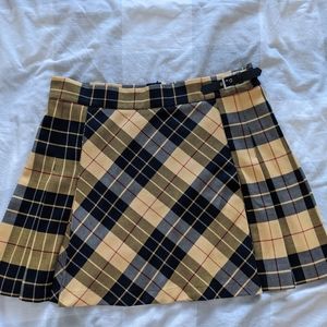 Y2K Plaid pleated mini skirt